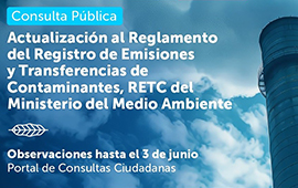 Partió consulta pública para la modificación del reglamento del RETC