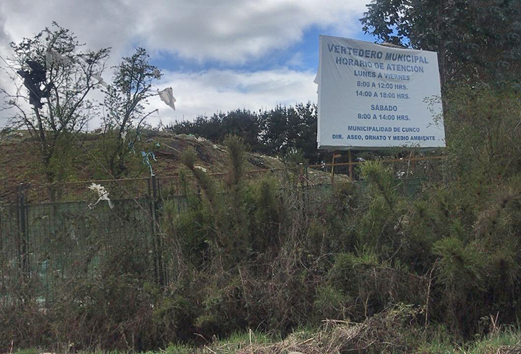 Dictan medidas para controlar riesgos que genera vertedero de Cunco en La Araucanía