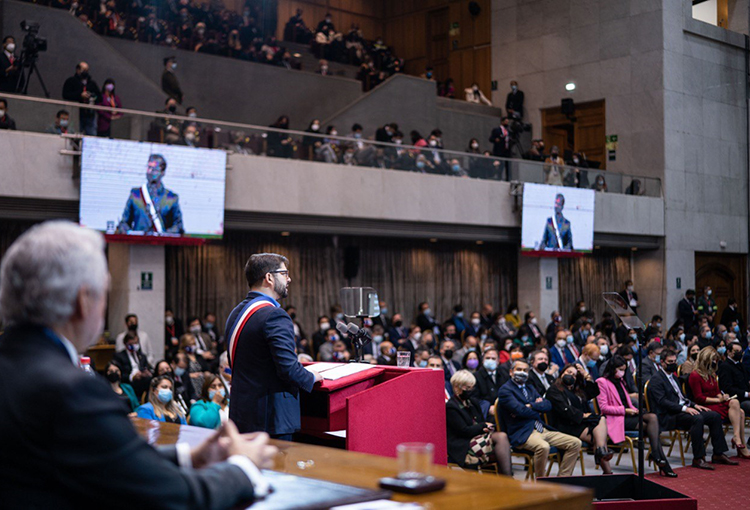 Presidente Boric destaca prioridades medioambientales en su primera cuenta pública