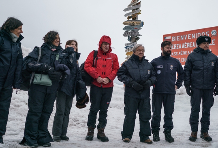 Desde la Antártica, Presidente Boric y Secretario General de la ONU alertan sobre crisis climática