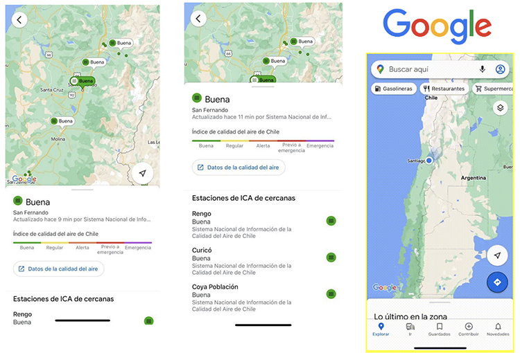 Información sobre la calidad del aire en Chile ahora se puede revisar a través de Google