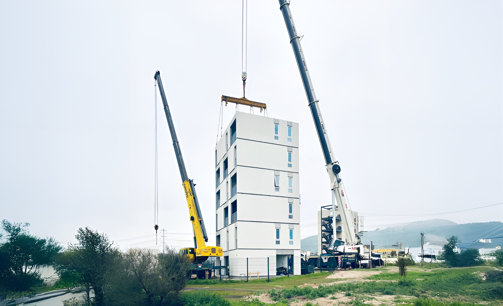 Inauguran edificio de 6 pisos levantado en un día con método que reduce impactos ambientales