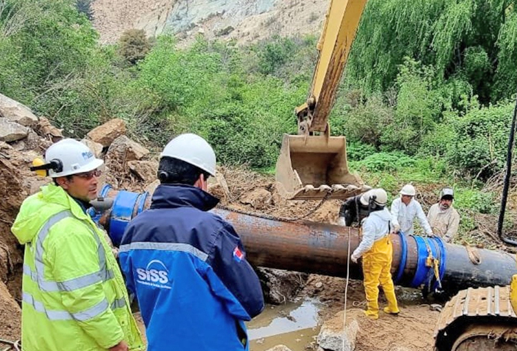 SISS investiga falla en tubería que transporta las aguas servidas de Quilpué y Villa Alemana