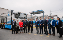 Inauguran primera estación para abastecer de hidrógeno verde a camiones de alto tonelaje en Chile